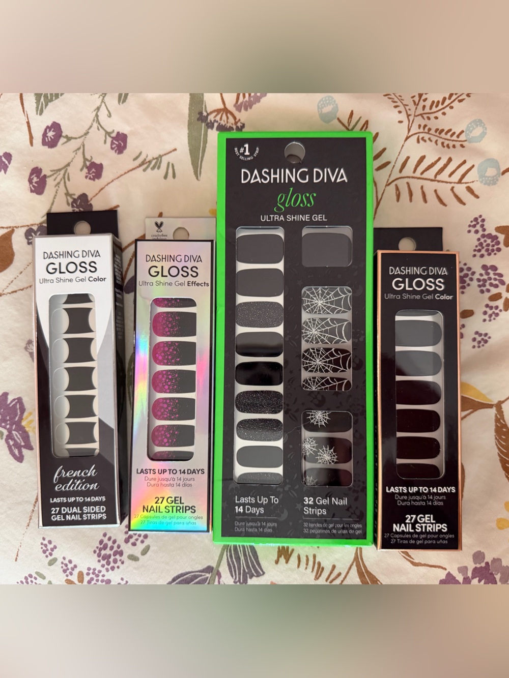 Dashing Diva Gloss Halloween Gel Nail Strips Bundle of 4 NEW